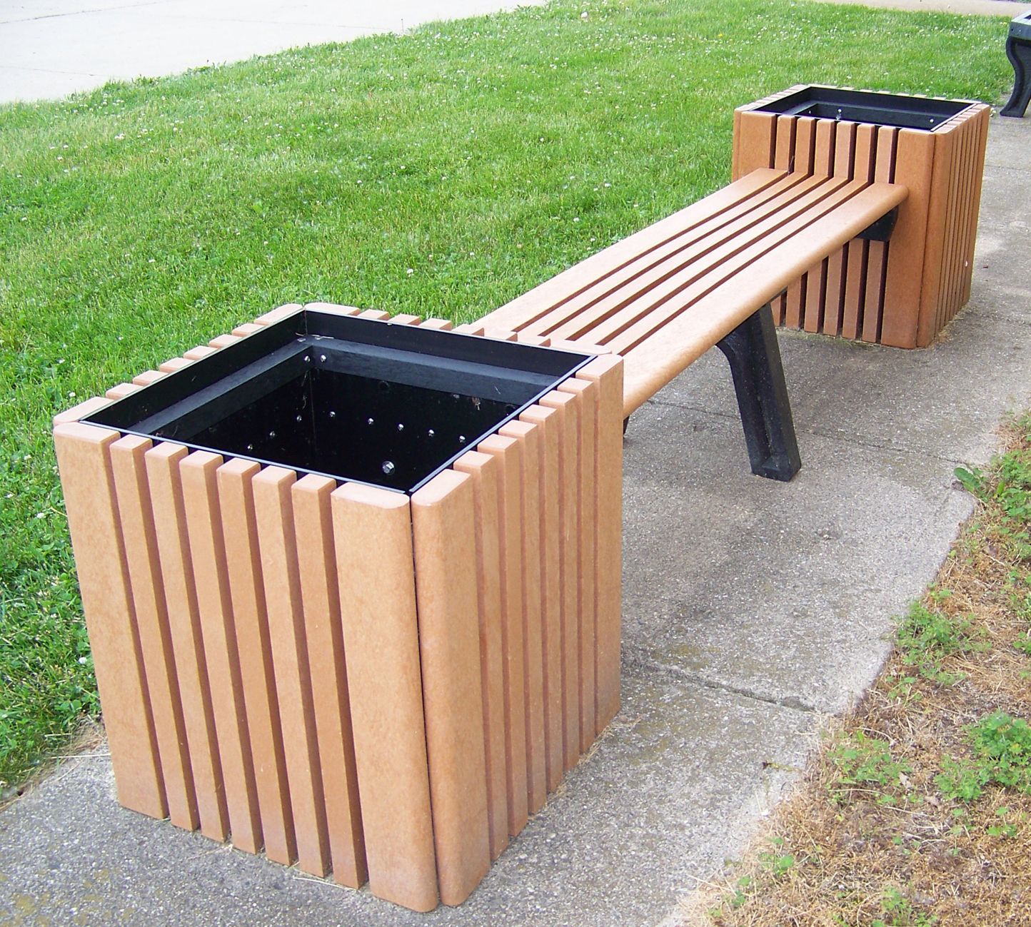 Bench with Planters