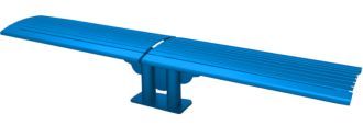 8 Foot Phoenix Steel Cantilevered Bench