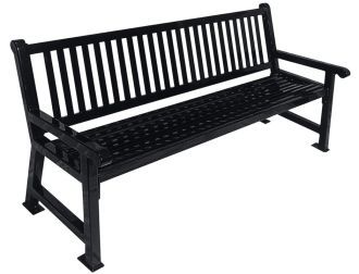 Savannah Slat Back 4 Foot Steel Bench