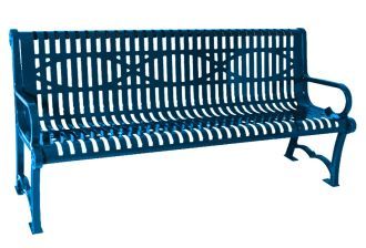 6 Foot Charleston Wave Pattern Park Bench