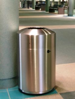 39-Gallon Stainless Steel Trash Receptacle