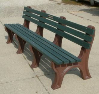 8 Foot EconoMizer Memorial Park Bench with Plaque