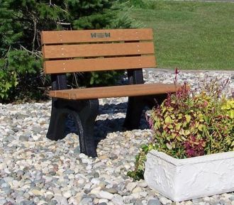 4 Foot Park Classic Memorial Bench with Plaque