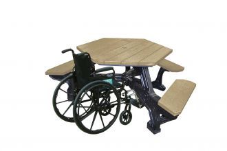 Wheelchair Accessible Hexagon Picnic Table