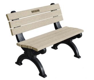 4-Foot Silhouette Memorial Park Bench With Plaque