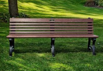 Willow Memorial 6 foot Park Bench with Plaque