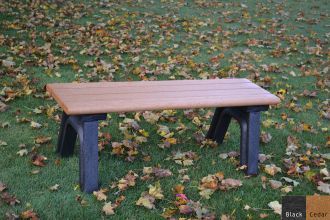 4 Foot Park Classic Recycled Plastic Bench, Backless