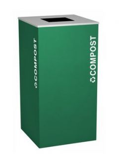 36-Gallon Modular Square Recycle Bin, Compost