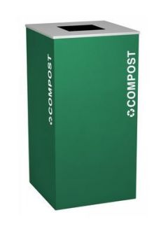 36-Gallon Modular Square Recycle Bin, Compost