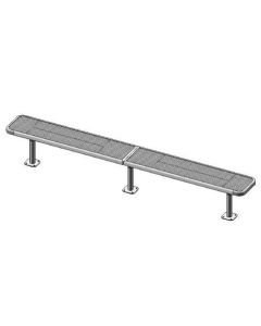 Deluxe 10 Foot Heavy Duty Backless Park Bench With 15" Seat