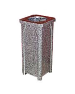 22-Gallon Square Plastic Waste Can with 10" Recycle Lid