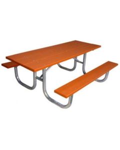 Picnic table 8-ft. extra Heavy Duty ADA Double End with Recycled Plastic Top & Seats