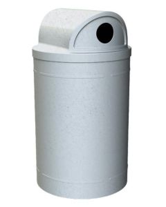 55 Gallon Round Plastic Receptacle with 2-Way Recycle Lid & Liner