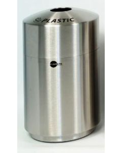 20-Gallon Stainless Steel Top Load Plastic Recycle Bin