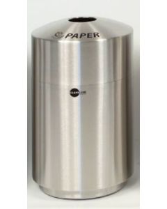 20-Gallon Stainless Steel Top Load Paper Recycle Bin