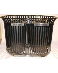 36-Gallon Heavy Duty Dual Colonial Recycle Bin