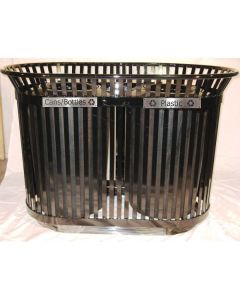 36-Gallon Dual Colonial Recycling Bin with side access
