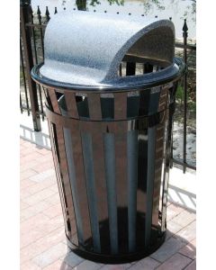 36-Gallon Main Street Trash Receptacle with Open Dome Lid