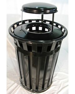 36-Gallon Main Street Trash Receptacle with Rain Guard