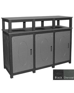 3 in 1  Recycled Plastic Recycle Bin Two Tone