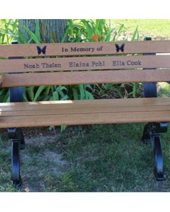 4-Foot Silhouette Memorial Park Bench