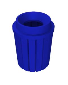 42 Gallon Round Signature Series Trash Receptacle With Funnel Top with 10 inch hole