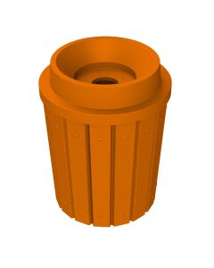 42 Gallon Round Signature Series Trash Receptacle With Funnel Top with 5" hole