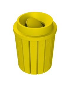 42 Gallon Round Signature Series Trash Receptacle With Funnel Top and Bug Barrier Assembly