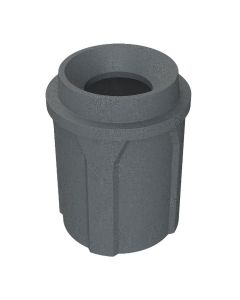42 Gallon Round Plastic Trash Receptacle Funnel Lid w/ 10" Hole