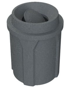 42 Gallon Round Plastic Trash Receptacle with Funnel Top with Bug Barrier