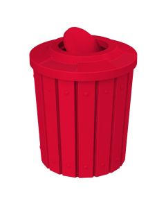 42-Gallon Molded Slat Trash Receptacle With Bug Barrier Top