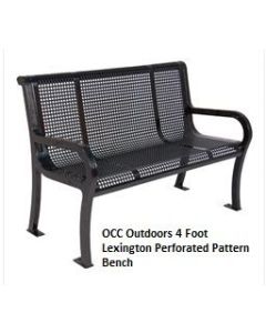 4 foot park bench Lexington Thermoplastic Finish Bench