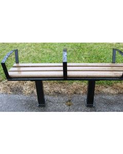 Backless 4 foot Green Brook Park Bench