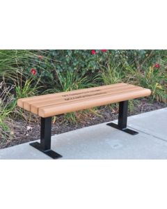 Greenwood Backless Memorial Park Bench 5 foot
