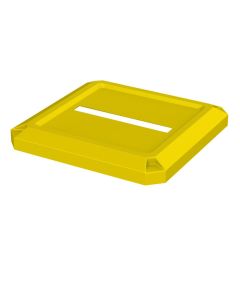 52 Gallon Square Flat 2"x15" Slotted Opening Trash Receptacle Lid