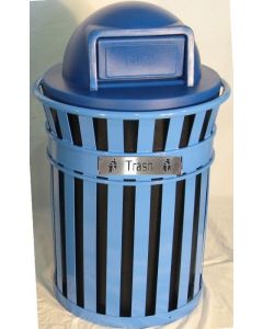 55 Gallon Steel Outdoor Recycling Receptacle