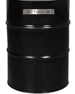 Trash Drum 55-Gallon Steel receptacle