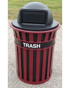 55 Gallon Steel Outdoor Trash Receptacle