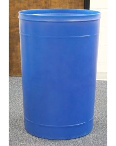 55 Gallon Round Plastic Trash Receptacle with many top options