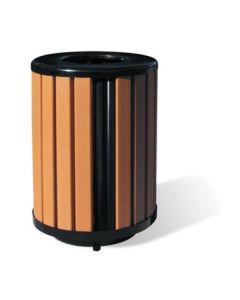 Richmond 60 Series Recycled Plastic 32 Gallon Trash Receptacle with Plastic Liner