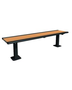 6 Foot Richmond Backless Bench With Recycled Plastic Slats