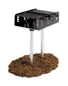 Dual Grate Surface Mount Family Size Pedestal Park Grill