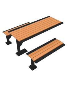 Phoenix 6 Foot Cantilever Picnic Table with Recycled Plastic Slats