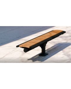 6 Foot Cantilevered Bench Steel Frame with Recycled Plastic Slats