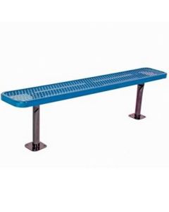 Deluxe 8 Foot Backless Heavy Duty Park Bench With 15" Seat Plank