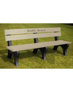 Buddy Bench 6 foot Economizer Traditional Plastic Park Bench