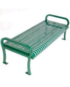 Backless 6 foot Lexington park bench with Thermoplastic Finish