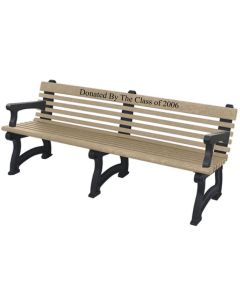 Willow Park Memorial Bench 6 Foot With Arm Rest