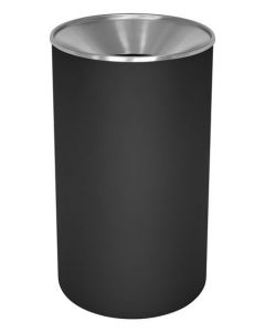 33-Gallon Steel Waste Receptacle, Funnel Top