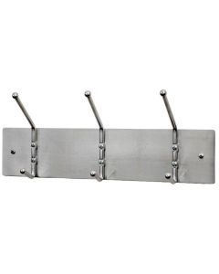 Garment Rack, Steel and Satin Aluminum, 18"